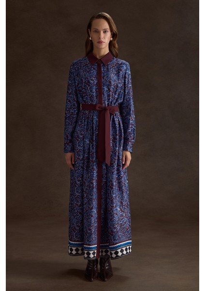 Desenli Viscon Elbise fiyatları