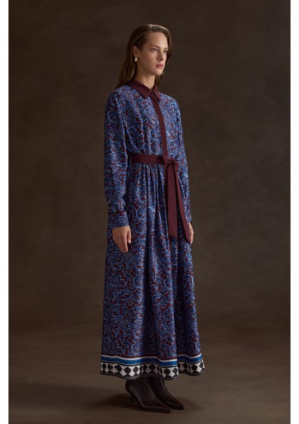 Desenli Viscon Elbise modelleri