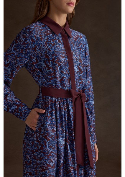 Desenli Viscon Elbise fırsatları