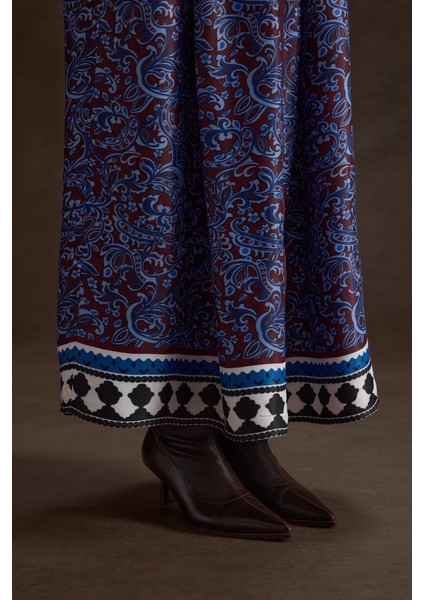 Desenli Viscon Elbise indirimleri