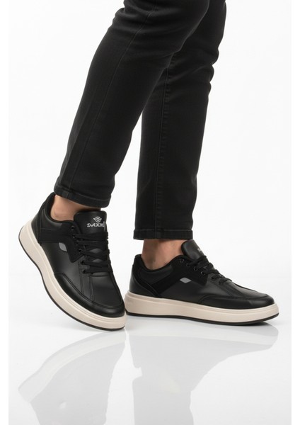 Siyah Beyaz Bağcıklı Erkek Casual Ayakkabı 508 M