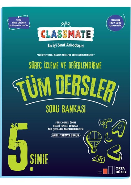 Okyanus Yayın 5. Sınıf Classmate Süreç Odaklı Tüm Dersler Soru Bankası