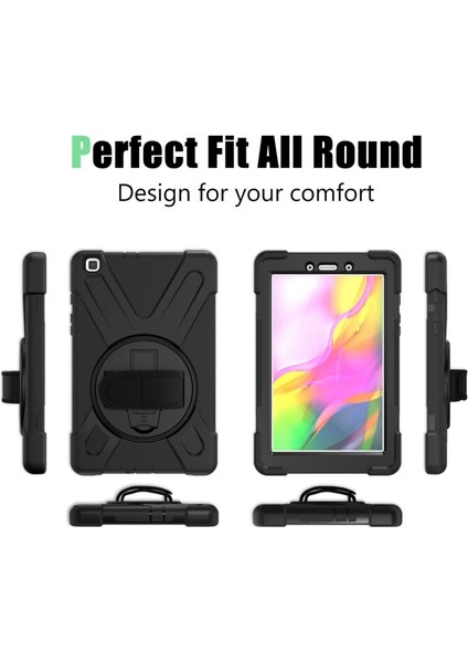 Buğz Samsung Galaxy T290 Tab A 8 Kılıf Amazing Tablet Kapak - Siyah modelleri