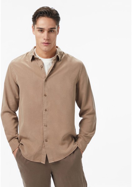 Erkek Bej Classic Fit Gömlek W57536T.3DA