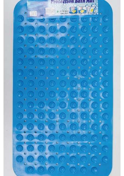 Dikdörtgen Delikli Kabartma Silikon Kaydırmaz Taban Duşakabin ve Banyo Matı (MAVI)(66X36) fiyatları