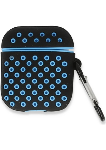 Buğz Airpods 2 (2.nesil) Spor Delikli Kılıf - Siyah-Mavi