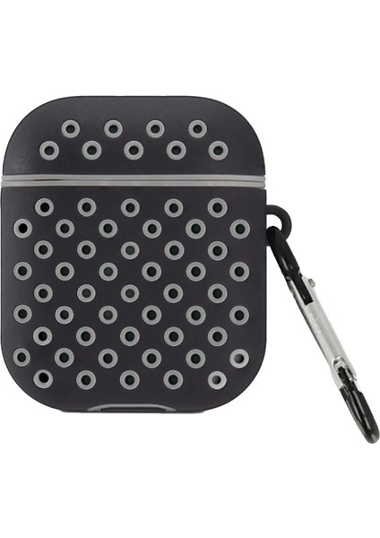 Buğz Airpods 2 (2.nesil) Spor Delikli Kılıf - Siyah-Gri