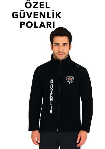 Kalın Kışlık Erkek Nakış Işlemeli 2 Cepli Özel Güvenlik Poları- Önden Yazılı