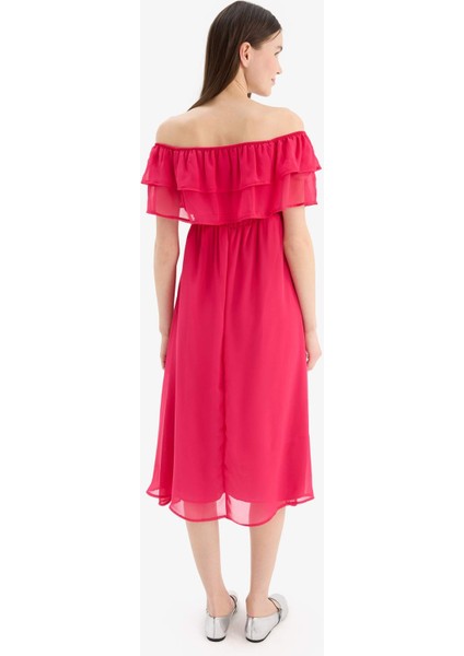 Kısa Kollu Uzun Boy Hamile Elbise