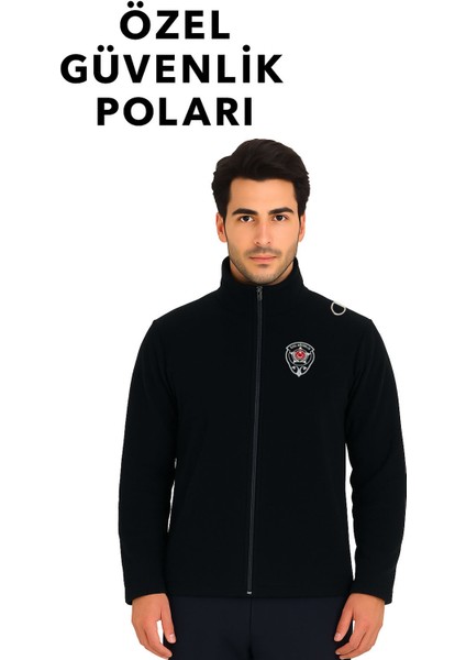 Nakış Işlemeli Kalın Polar Erkek 2 Cepli Özel Güvenlik Poları - Göğüsten Logolu modelleri