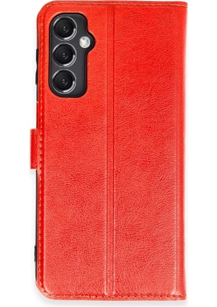 Buğz Samsung Galaxy M34 5g Kılıf Trend S Plus Kapaklı Kılıf - Kırmızı