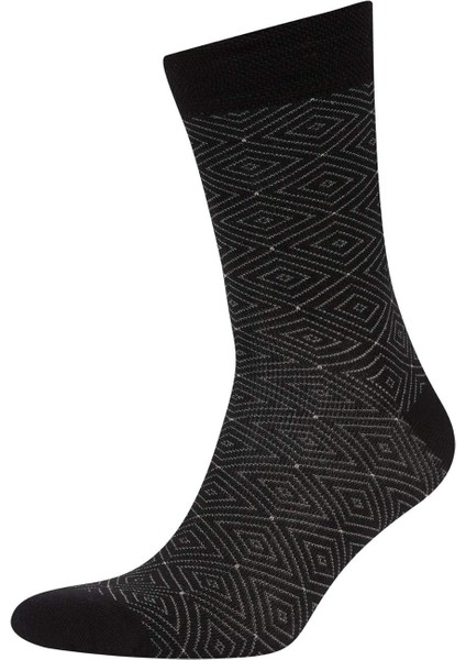 Erkek Dikişsiz 3'lü Bambu Uzun Çorap C6679AXNS