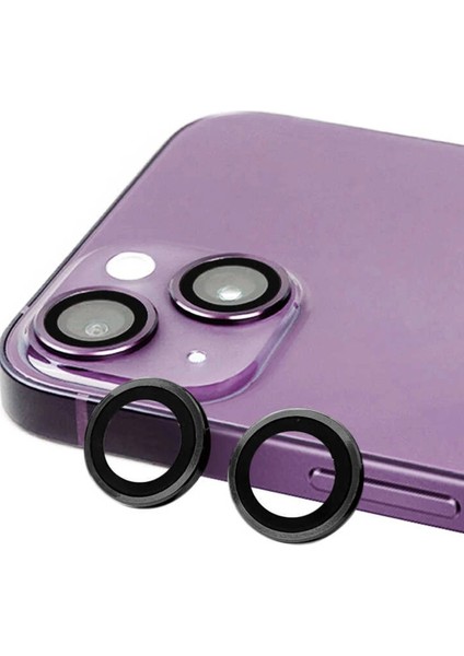 iPhone 15 Raze Metal Kamera Lens - SIYAH-(5796)