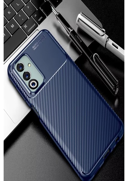 Oppo A5 (2025) Uyumlu Kamera Korumalı Karbon Tasarım Koruyucu Lüx Silikon Kılıf