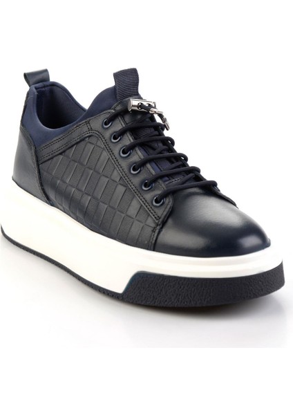 Lacivert Hakiki Deri Erkek Sneaker E01401021343 fiyatları