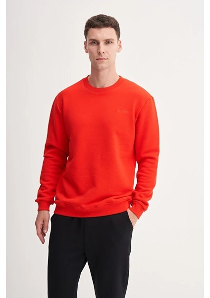 Kalın Diyagonal Dokulu %100 Pamuk 3 Iplik Regular Fit Sweatshirt fiyatları