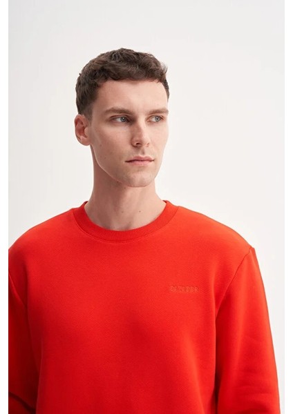 Kalın Diyagonal Dokulu %100 Pamuk 3 Iplik Regular Fit Sweatshirt fırsatları