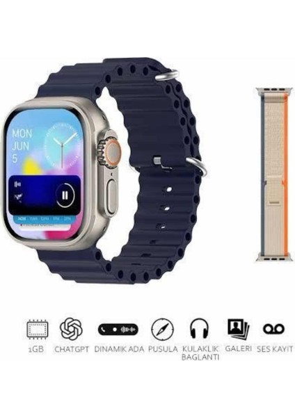 Akıllı Saat Çok Fonksiyonlu Unısex Sosyal Medya Girişli Bluetooth Bağlantılı indirimleri