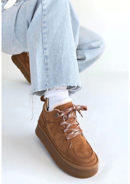 Muden Taba Süet Bağcıklı Bot