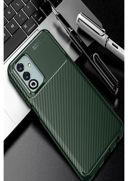 Oppo A5 (2025) Uyumlu Kamera Korumalı Karbon Tasarım Koruyucu Lüx Silikon Kılıf