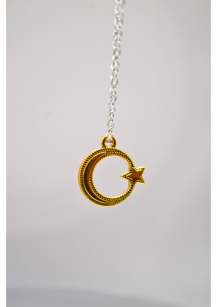 Mmif Altın Renkli Ayyıldız Kolye Ucu ve Zinciri Gümüş Kaplamakolye fiyatları
