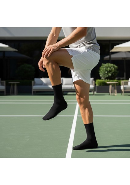 Gost Liria- 5’li Siyah Ribanalı Unisex Soket Çorap
