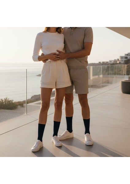 Gost Liria- 5’li Siyah Ribanalı Unisex Soket Çorap