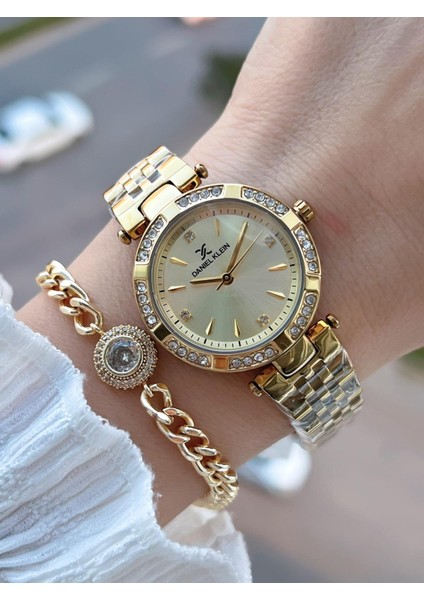 Çelik Kordon 30 mt Suya Dayanıklı Kadın Kol Saati+Bileklik BF.GF.10109.3