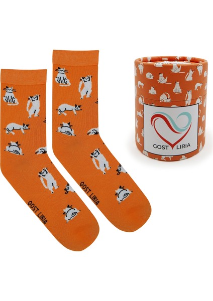 Silver Cat Socks – Desenli Unisex Soket Çorap