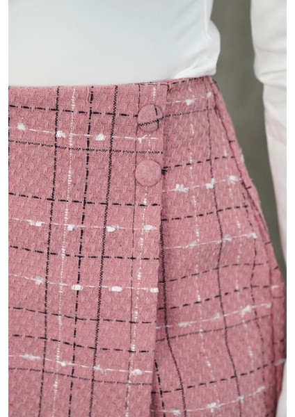 Iki Düğmeli Şort Etek Pembe H26414 indirimleri