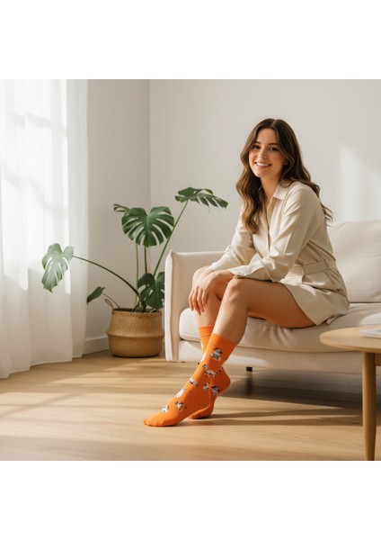 Silver Cat Socks – Desenli Unisex Soket Çorap