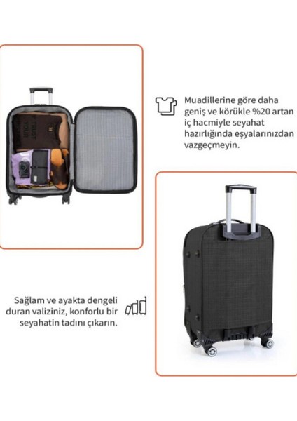 3'lü Valiz Seti 4 Teker Kumaş Valiz Lüx modelleri