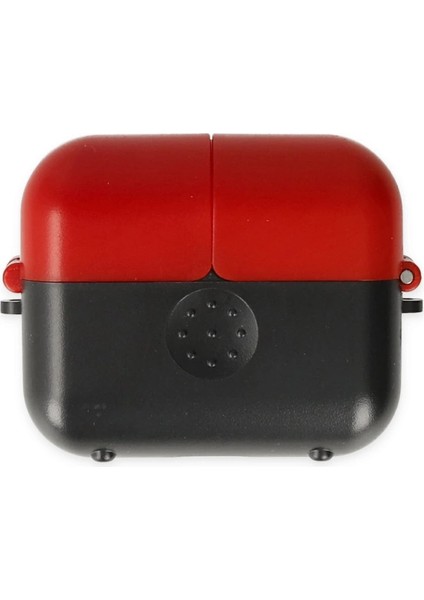 Buğz Airpods 3 (3.nesil) Basmalı Kılıf - Siyah-Kırmızı