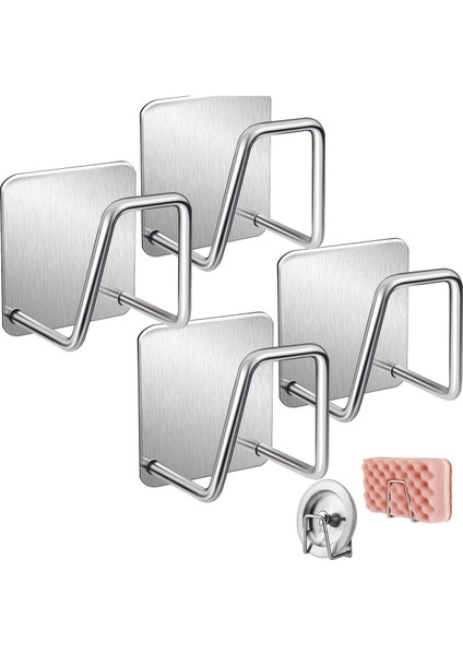 Dilan Store Bulaşık Süngeri Tutacağı Paslanmaz Çelik Yapışkanlı Sünger Tutucu Çok Amaçlı Askı 4 Adet D-1 fiyatları