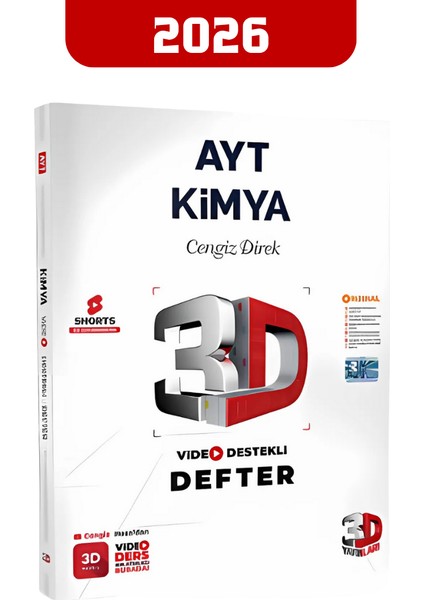 2026 3D Ayt Video Destekli Defter Kimya