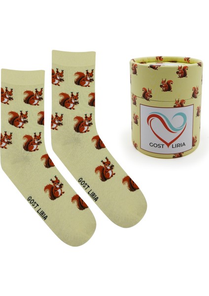 Squirrel Socks – Desenli Unisex Soket Çorap