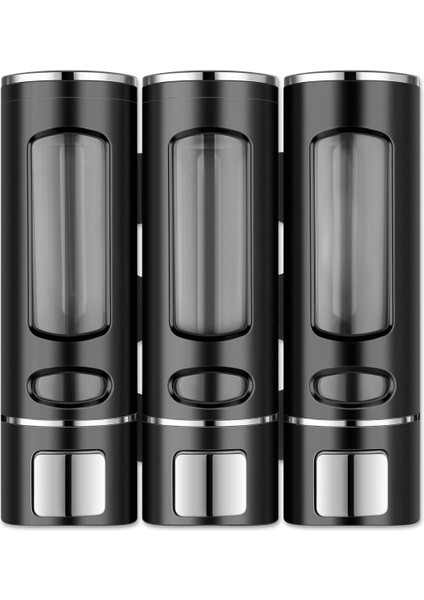 Dln Shop 3 Adet Siyah 400 ml Duvara Monte Manuel Sabunluk Sıvı Lavabo Sabunluk El Sabunu D-52