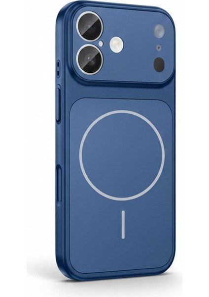 iPhone Mavi 17 Uyumlu 17 Pro Max Görünüme Çeviren Kamera Koruma Magsafe Kılıf