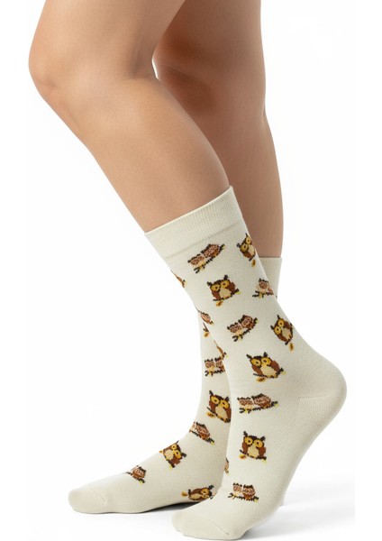 I Love Owl Socks – Desenli Unisex Soket Çorap fırsatları
