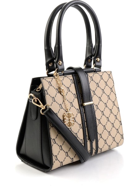 Bej 1 Siyah Kadın El Çantası C06650266651 fiyatları