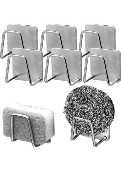 Dilan Store Musluk Yanı Sünger'lik Sünger Askılığı Evye Sünger'liği Banyo Mutfak Düzenleyici 6 Adet D-1 fiyatları