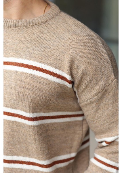 Vizon Çizgili Triko Erkek Kazak E7457 modelleri