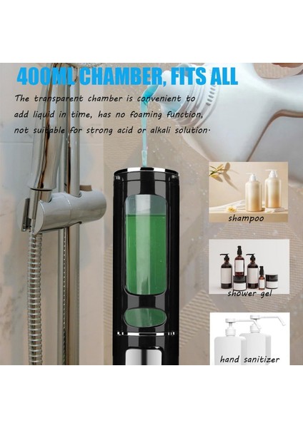 Dln Shop 1 Adet Siyah 400 ml Manuel Şampuan Sıvı Tutucu Banyo, Mutfak, Lavabo, Dezenfektanı Sabunluk D-52 indirimleri