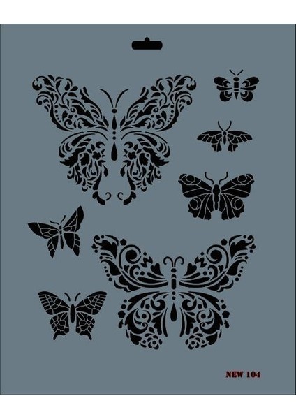 Rich New Seri N-104 Stencil 35X25 cm