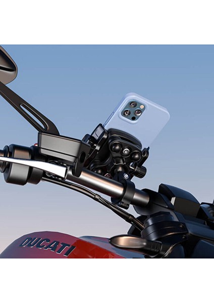 Motorsiklet Premium Telefon Tutucu Sarsıntı Emicili Yüksek Kalite