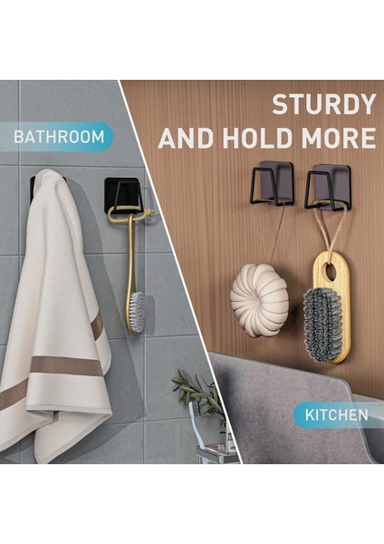 Dilan Store 4 Adet Siyah 3 M Yapışkanlı Çelik Bulaşık Sünger Tutucu Askı Bulaşık Süngeri Tutacağı D-1 fiyatları