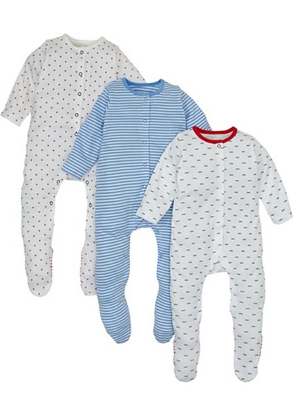 Mothercare Tulum 3 Lü Bebek Tulumu Kalpli 24-36 Ay