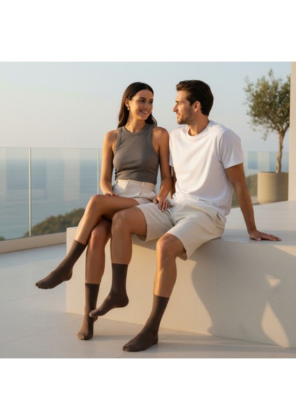 Gost Liria- 5’li Renkli Ribanalı Unisex Soket Çorap