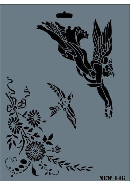 Rich New Seri N-146 Stencil 35X25 cm