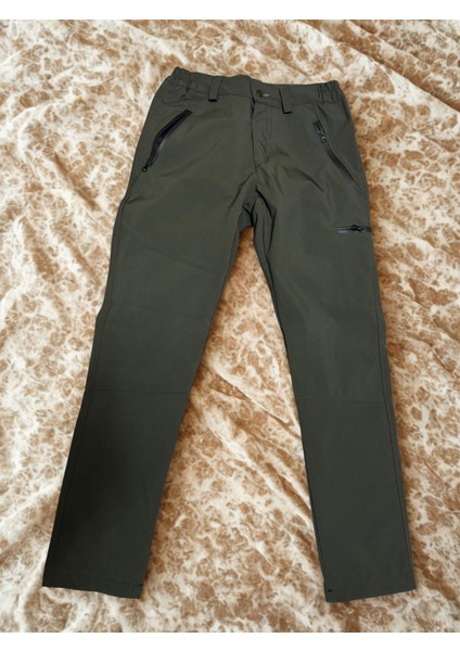 Haki Trekking ve Outdoor Softshell Pantolon – Sıcak Tutan, Esnek ve Rahat Kesim